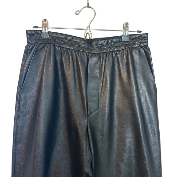 Nanushka Odessa Vegan Leather Wide Leg Pants L - Picture 4 of 8